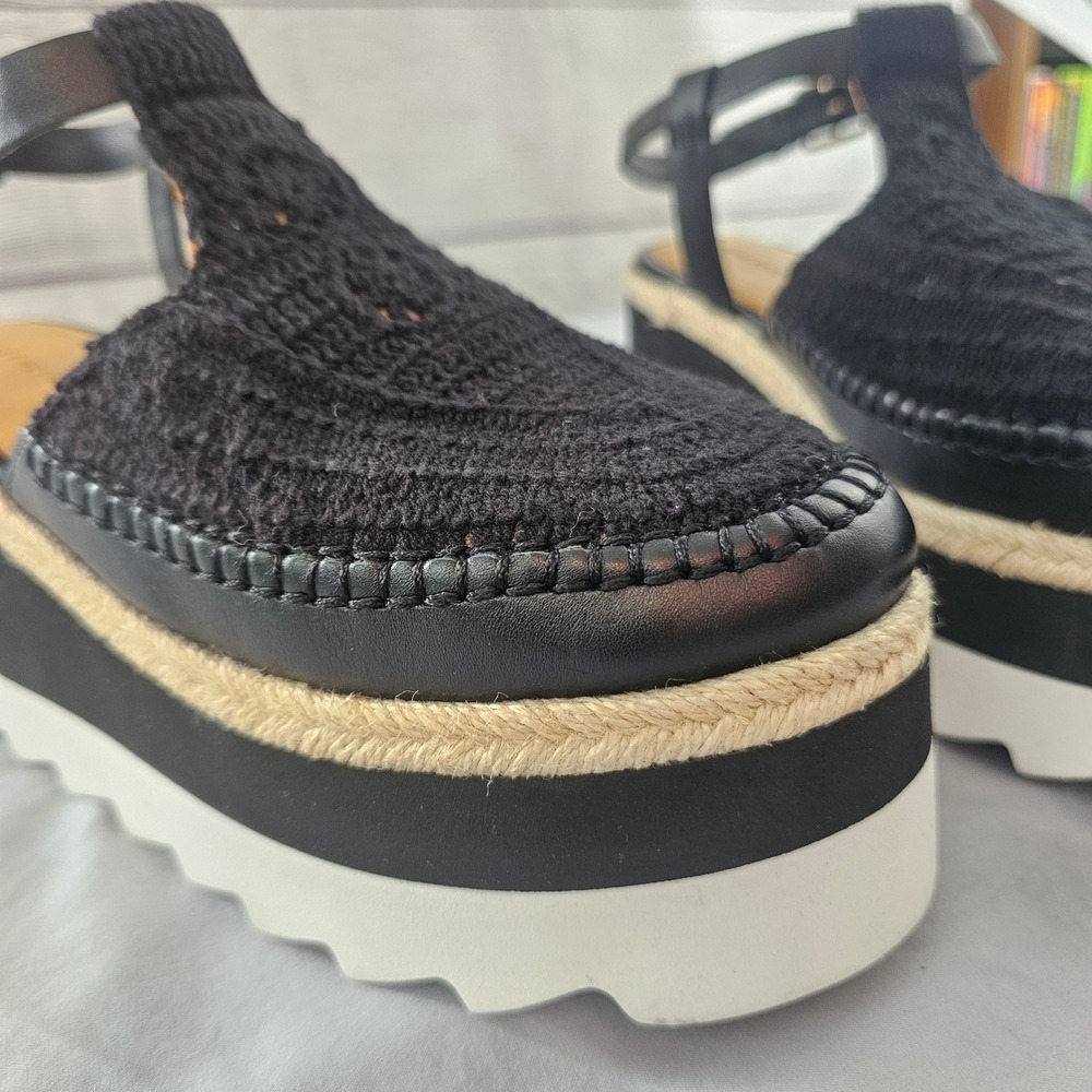 Free People Size 8 Black Morning in Mykonos Espadrille Platform Shoe NWOT NWOB - Picture 4 of 16